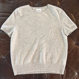 H by Halston Women's Beige 100% 2ply Cashmere Crewneck Top